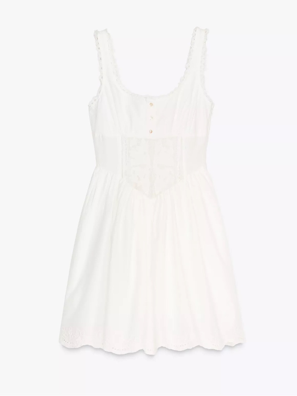 Lace Embroidered Mini Dress New